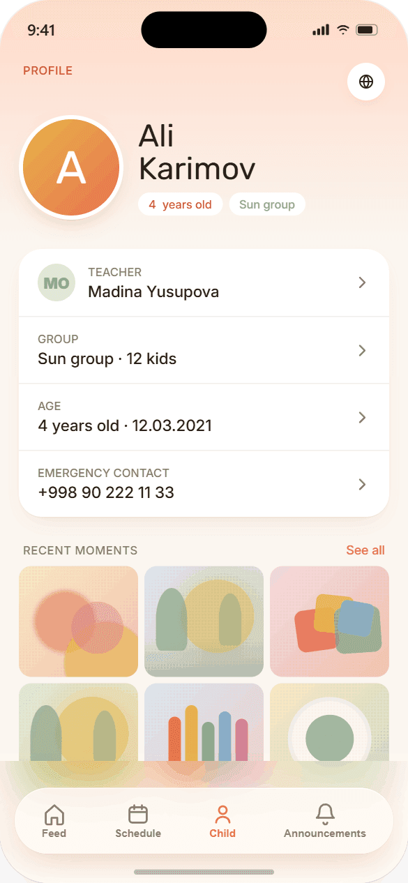 Child profile